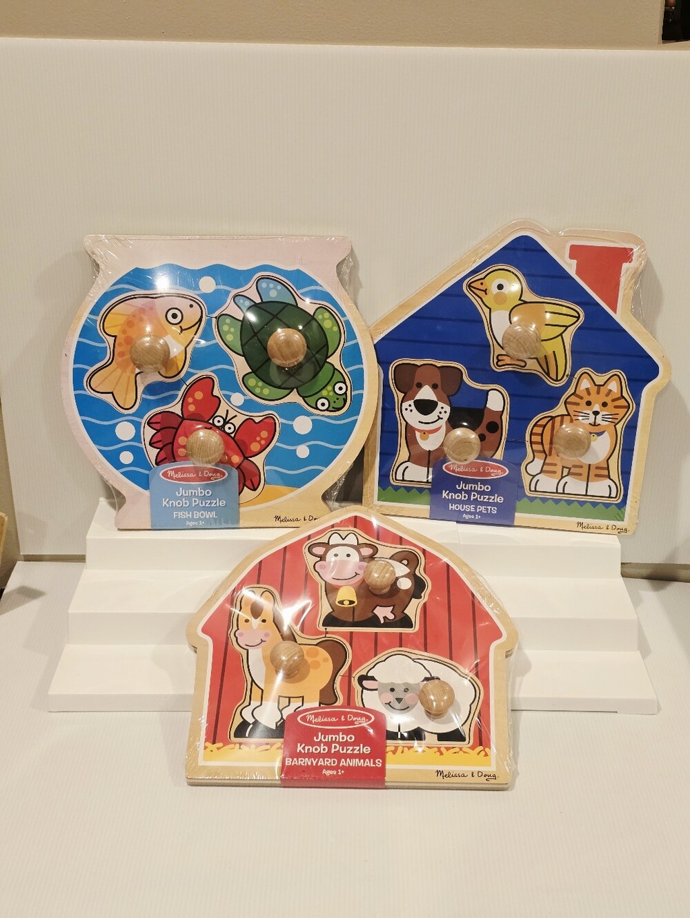 Melissa & Doug Jumbo Knob Puzzle Set New